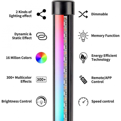 Rgbw Led Color-changing Corner Floor Light, Dimmable Led Light, With Remote Control And App Control 1