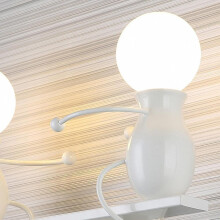 Children's Wall Lamp 220v E27 Two-person Villain Balcony Lamp White