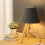 28cm Solid Wood Floor Lamp 220v E27 Grey Table Lamp Without Bulb 5