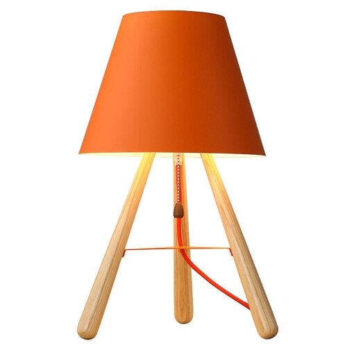 28cm Solid Wood Floor Lamp 220v E27 Orange Table Lamp Without Bulb