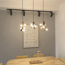 Pendant Light, Retro Hanging Lamp Made Of Metal And Wood, Chandeliers Lamp Fitting Ceiling Light