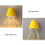 28cm Solid Wood Floor Lamp 220v E27 Yellow Table Lamp Without Bulb 2