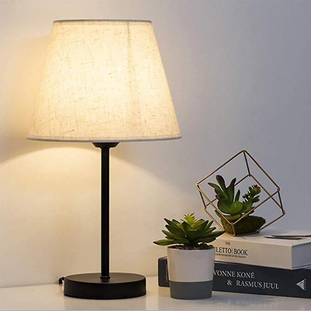 Linen Table Lamp Bedroom Bedside Homestay Decoration Room Table Lamp Dimming Table Lamp-image-OPC-P9YPPK6-NEW