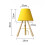 28cm Solid Wood Floor Lamp 220v E27 Yellow Table Lamp Without Bulb 3