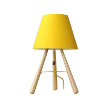 28cm Solid Wood Floor Lamp 220v E27 Yellow Table Lamp Without Bulb