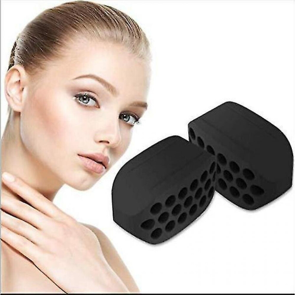 Hkhbjs Black 2Pcs Jaw Exerciser Jaw Line Toner Double Chin Reducer Eliminator Chisell Jawline Exercise