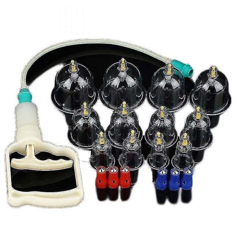 Hkhbjs 12Pcs/Set Vacuum Cupping Cans Strong Suction Acupuncture Massage Cups