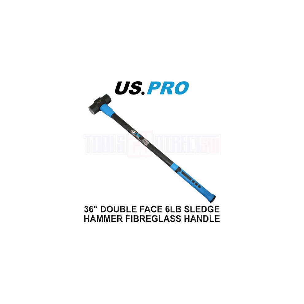 Us Pro Tools 6Lbs 3Ft Sledge Hammer 2.7Kg Fibreglass Handle 36 Inch 4505