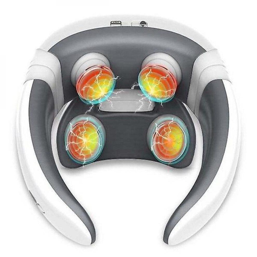 Hkhbjs 4D Smart Ems Neck Massager Far Infrared Heating