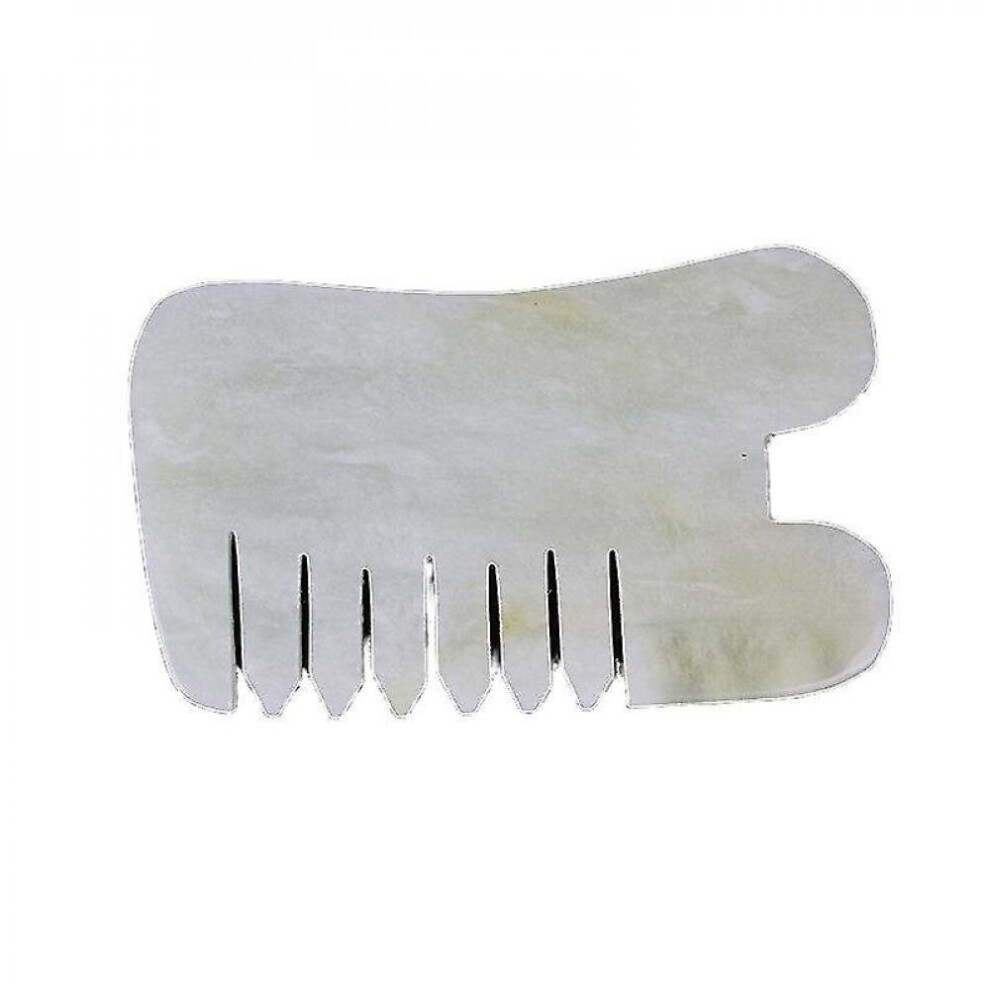 Hkhbjs Natural Jade Stone Guasha Gua Sha Board Comb Shape Massage