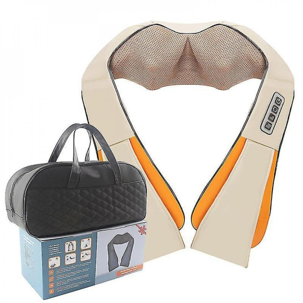 Hkhbjs Beige Massagers For Neck And Back With Heat,Deep Tissue 3D Kneading Pillow For Shoulder