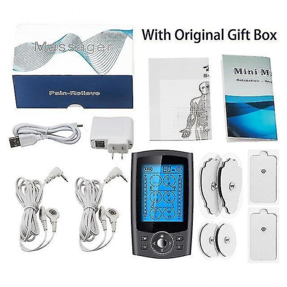 24modes Eletric Compex Muscle Stimulator Ems Pulse Meridian Physiotherapy Tens Machine Electrodes