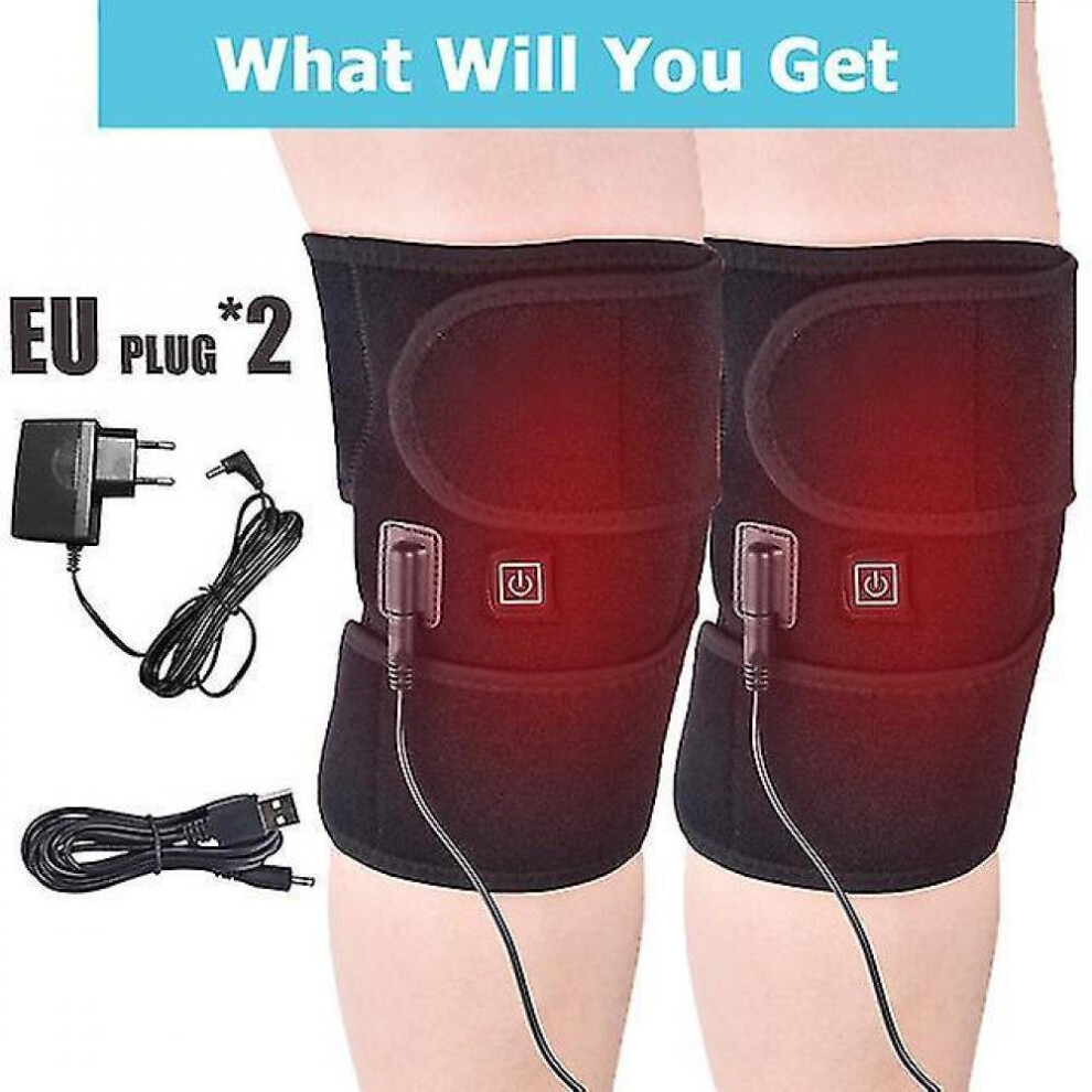 Hkhbjs Heating Knee Pads Knee Brace Support Pads Thermal Heat Therapy Wrap Hot Compress Knee Massager