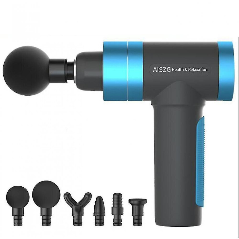 Hkhbjs Blue Muscle Massage Gun, Deep Tissue Muscle Massager Electric Handheld Massager Portable Personal (Blue)