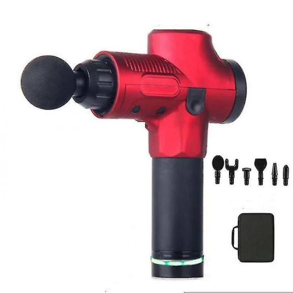 Hkhbjs Red Us Plug Electric Muscle Vibrator Fascia Gun Fitness Massage Gun