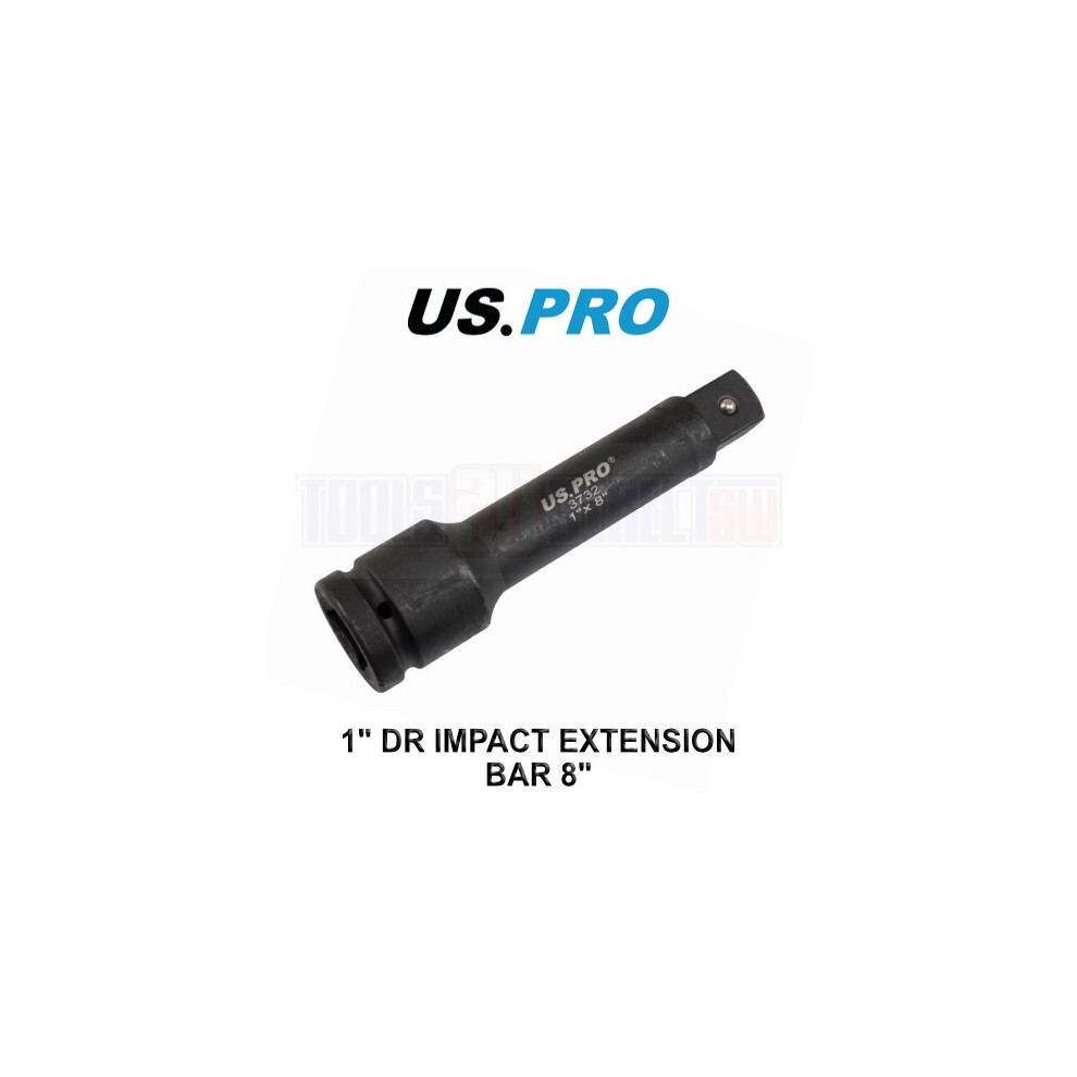 US PRO Tools 1" Dr Impact Extension Bar 8" / 200mm 3732