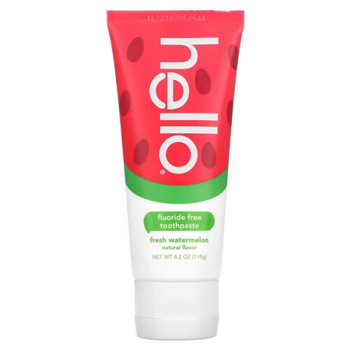 Hello, Kids, Fluoride Free Toothpaste, Watermelon, 4.2 oz (119 g)