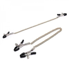 Body Massager Metal Nipple Clamps With Gold Chain Erotic For Women Nipple Clips