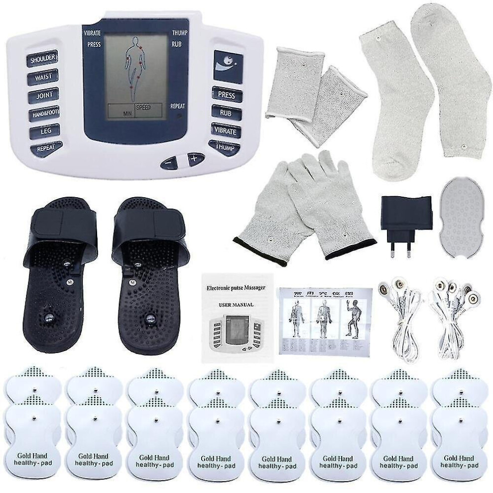 Electric Tens Muscle Stimulator Digital Muscle Therapy Full Body Massager(with Slippers)