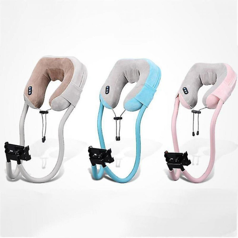 Hkhbjs Brown 2 In 1 U-Shaped Pillow With Phone Holder Shoulder Cervical Massager(Coffee )