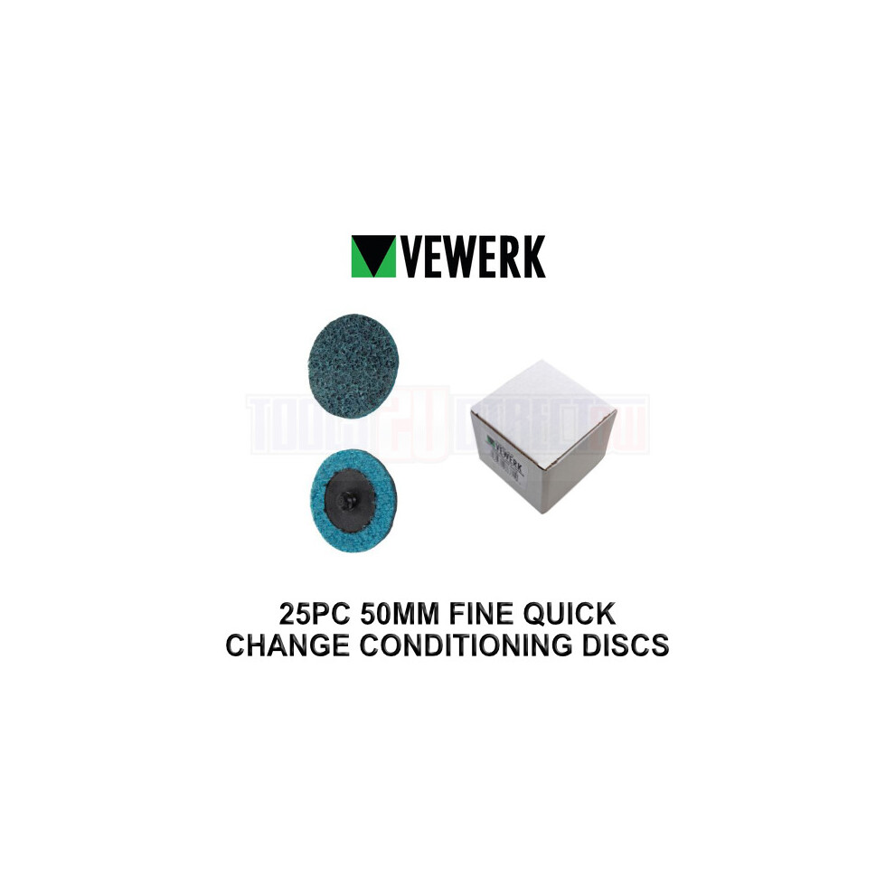 Vewerk 25Pc 50Mm Fine 400 Grit Grit Quick Change Conditioning Discs 9119 5060599863719