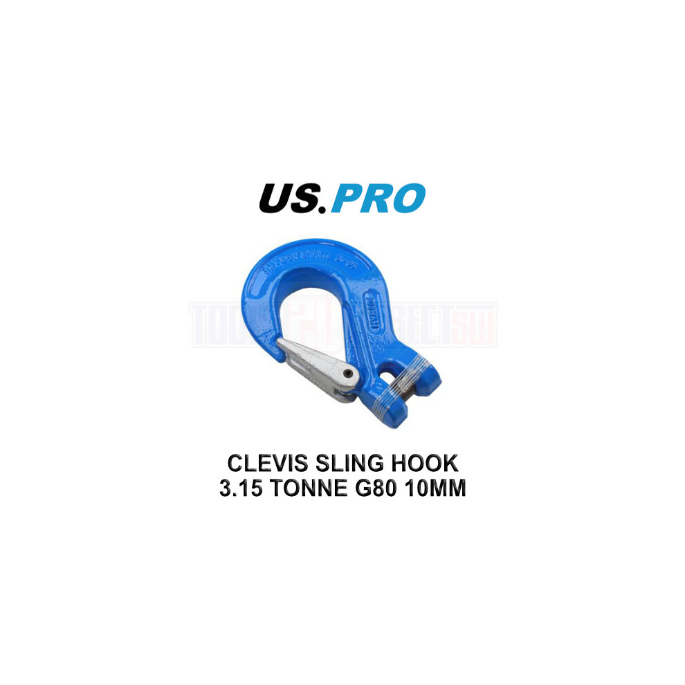 Us Pro Tools Clevis Sling Hook 3.15 Tonne G80 10Mm 9113