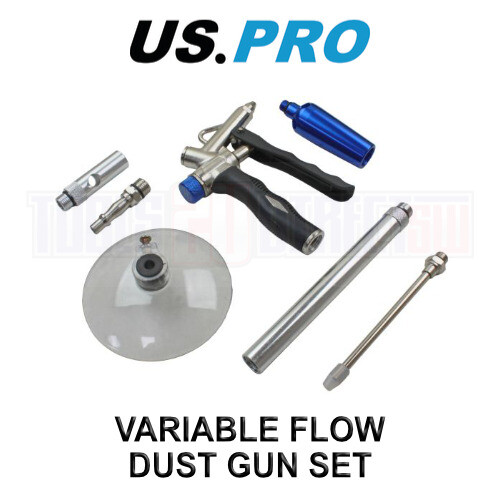 us pro US PRO Tools Variable Flow Blow Dust Duster Gun, High Flow Nozzle & Adaptor 8790