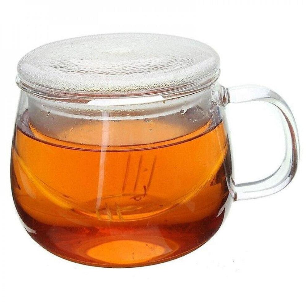 Set Heat Resistant Transparent Coffee Cup With Tea Maker Cover|teacups