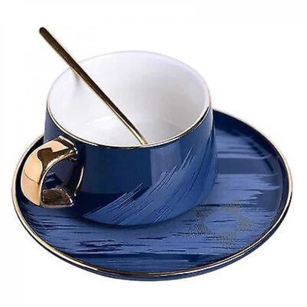 Colorful Coffee Cup Tea Mug Gold Handle Ceramic Cups For Cold And Hot Water Cup Set