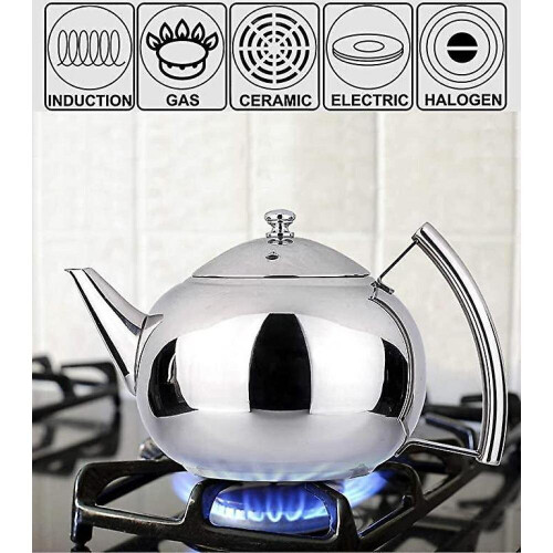 Large Capacity Stainless Steel Teapot Container Coffee Pot Kettle Filter ( 1.5l) 1