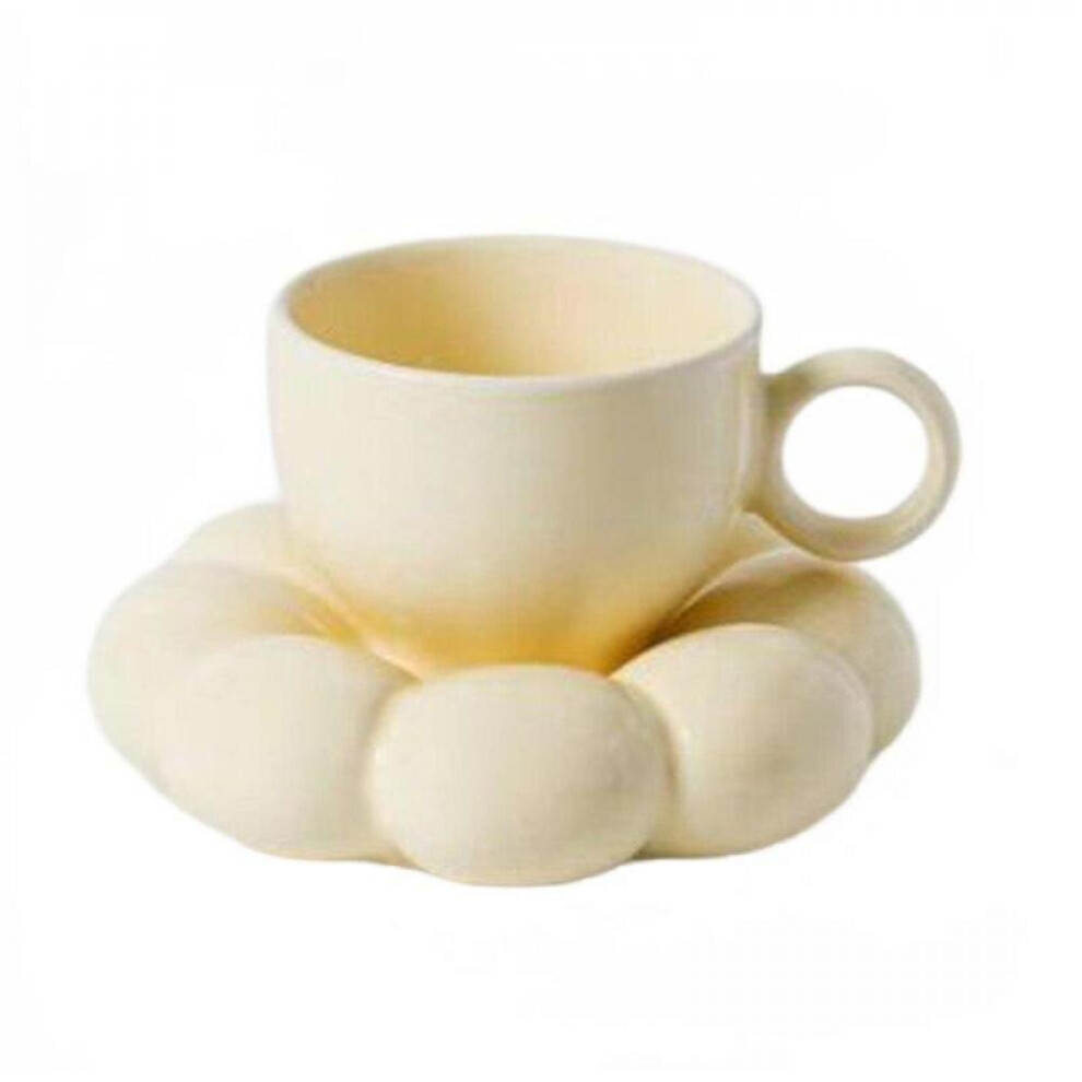 Sun Flower Coffee Mug With Saucer Summer Breakfast Milk Cup Dish Set Ceramic Afternoon Tea Cup|mugs