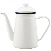 1.1l Enamel Coffee Pot Hand Tea Kettle Induction Cooker Gas Stove Universal White Kettles
