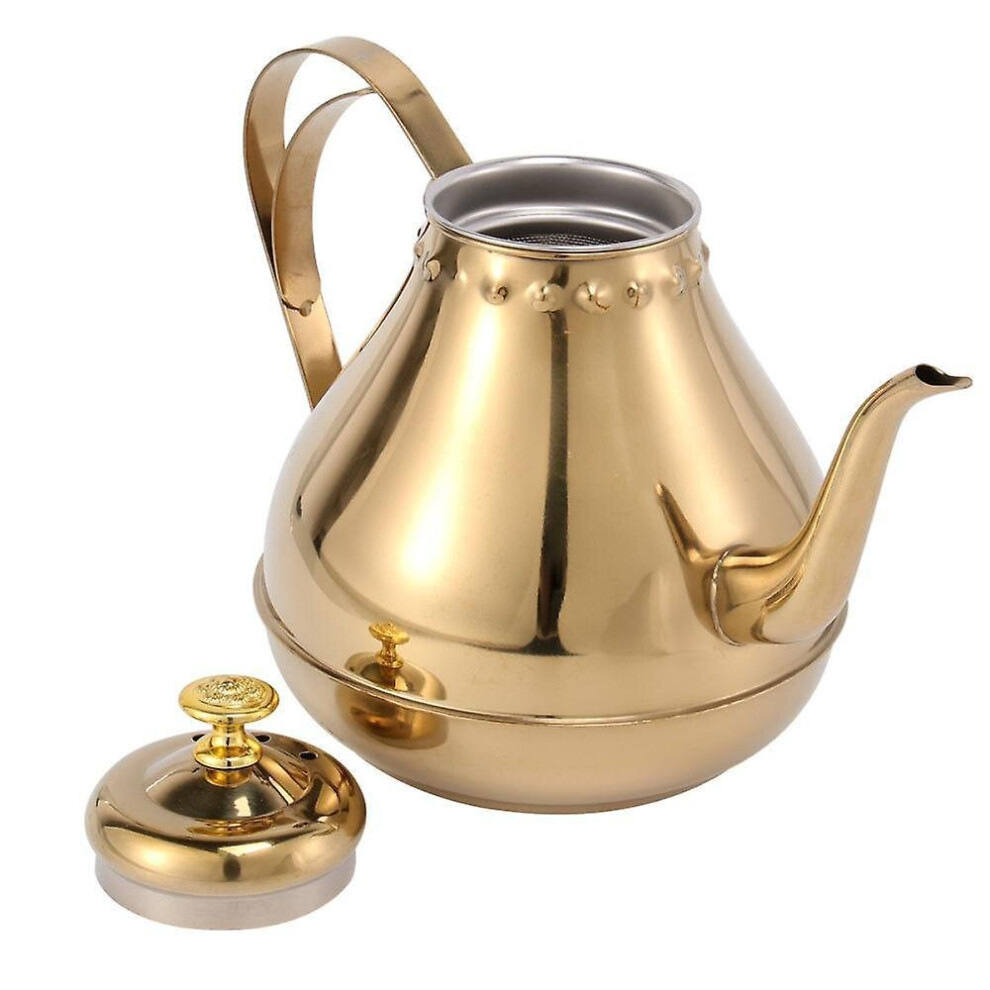 Stainless Steel Kettle Long Mouth Water Heater Hot Tea Coffee Tableware For Home Office (golden)-image-OPC-P9YPZNB-NEW