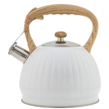 Stainless Steel Boil Water Kettle Green Pumpkin Bakelite Handle Half Ball Kettle