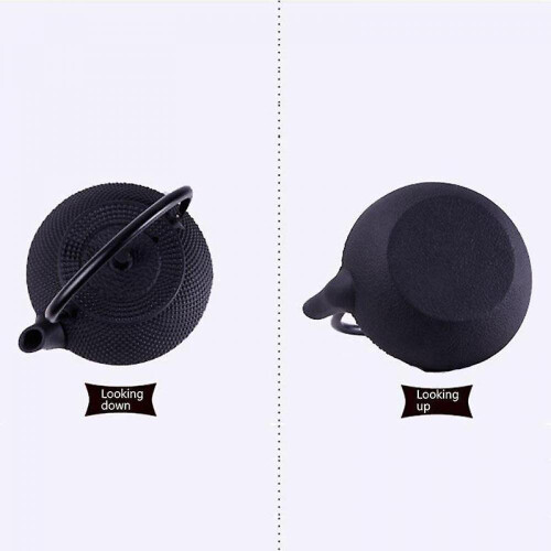 Style Cast Iron Kettle Teapot Comes With Strainer Tea Pot 300ml (black)|teapots 2