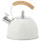 White Induction Cooker Kettle With Wooden Handle Kettle 1
