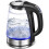 Electric Water Kettle Glass Double Wall Temperature Control Cordless With Blue Led Light 1