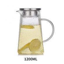 1200mltransparent Glass Water Jug Heat Resistant Carafe Juice Tea Pot