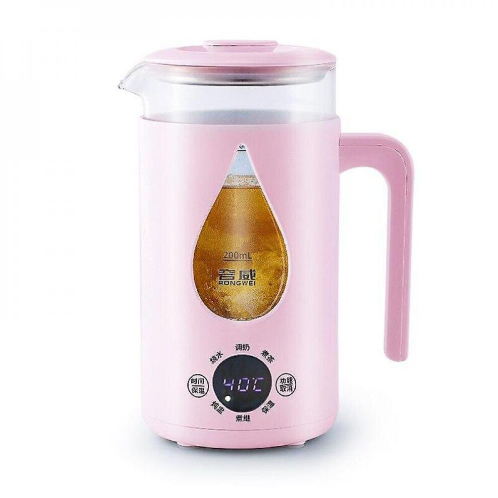 0.6l Multifunction Electric Kettle Glass Health Pot Stew Porridge Slow Cooker Heater-image-OPC-P9YQ2VW-NEW