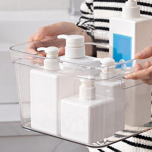 Clear Plastic Storage Bin With Handles,kitchen/organizersstorage 2