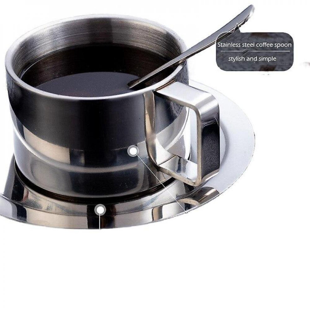 Non-magnetic Stainless Steel Double-layer Heat Insulation 304 Thick Coffee Cup