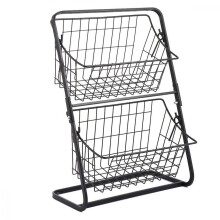Iron Storage Shelf Rack For Kitchen Seasoning Organizer Fruits Holder Double Holders Racks