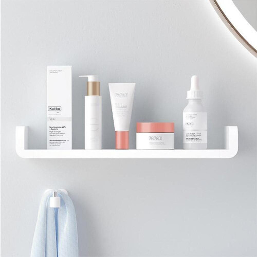Bathroom Shelf Storage Organizer Rack White Plastic Without Drilling|storage Shelves Racks 2