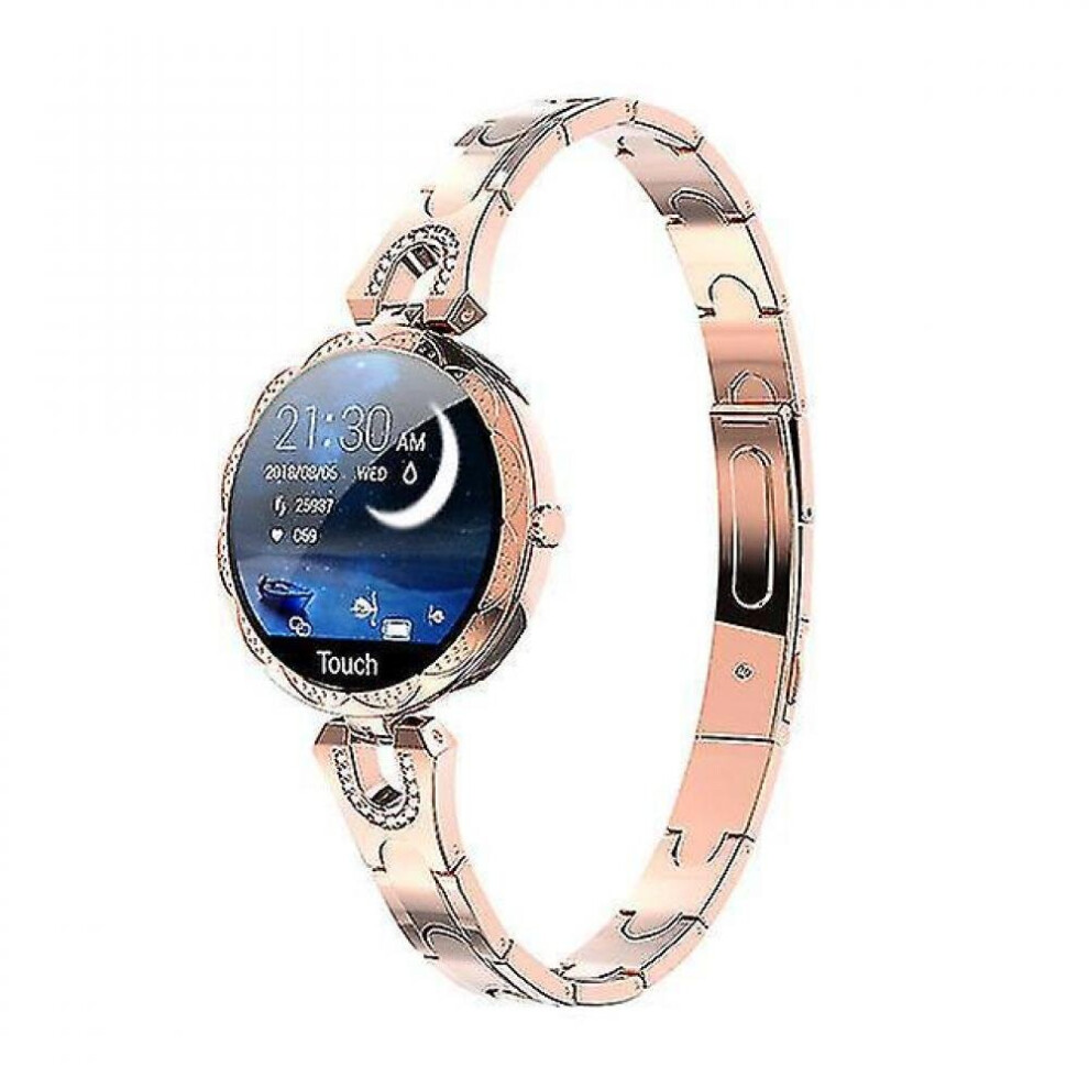Smartwatch Ladies Rose Gold Fitness Watch With Blood Pressure Measurement Fitness Wristwatch Heart Multicoloured 7547467680367