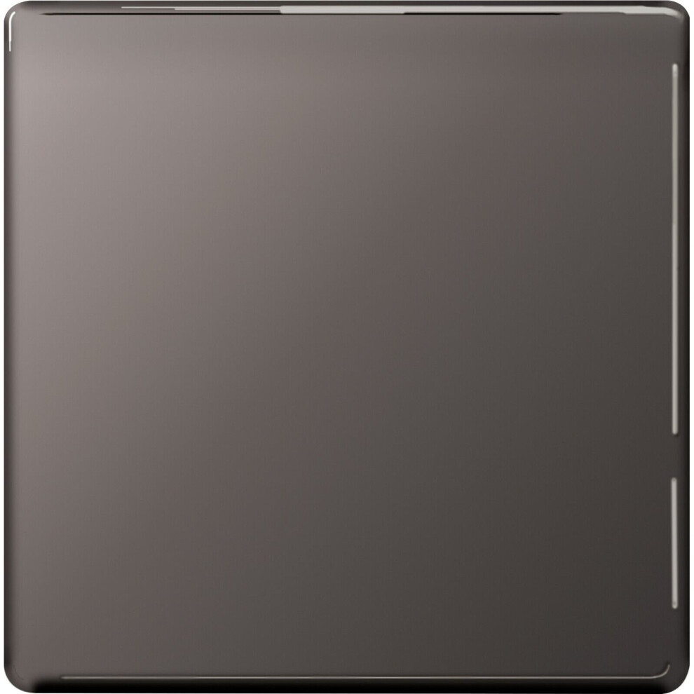 Bg Fbn94 Screwless Flatplate Blank Plate 1 Gang (Black Nickel) 5050765006668