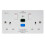 Selectric WRCDSSK2 Double RCD Switch Socket (Latching - Passive) 30mA 1