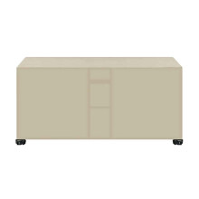 (Beige, 130 x 130 x 90cm) Youngshion Upgraded Heavy Duty 420D Oxford Patio Furniture Cover Waterproof Table Chair Protect Set with Drawstring Buckles Air Vents and Handles