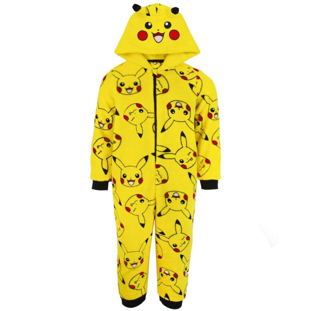 Pokémon (11-12 Years, ) Pokemon Childrens/Kids Pikachu 3D Ears Sleepsuit Yellow