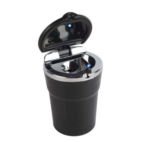 Black Portable LED Light Auto Car Smoking Cigarette Ash Tray Home Asht 1