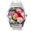 Silver Leather Round Watch for Flowers Fans e4 1